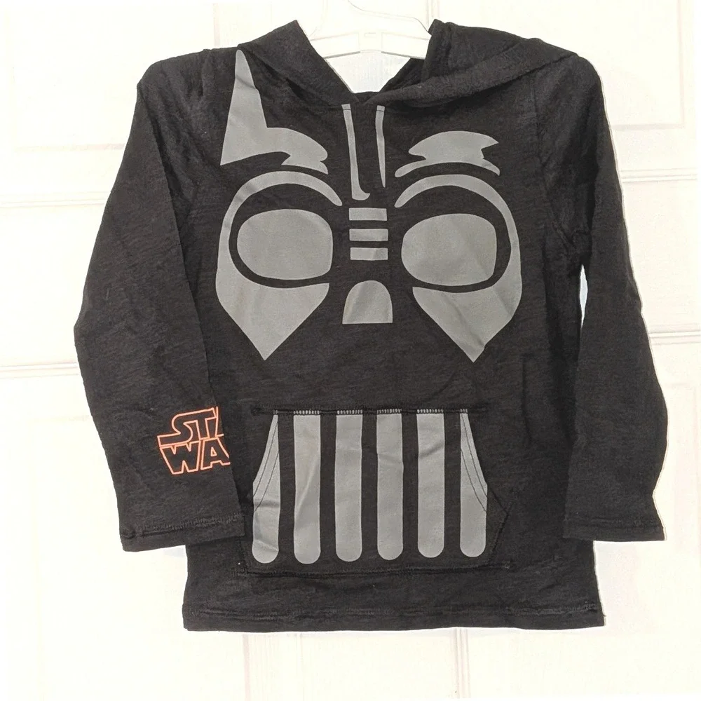 Star Wars Darth Vader Black Graphic Hoodie Pullover Toddler Size 3T‎ NWOT